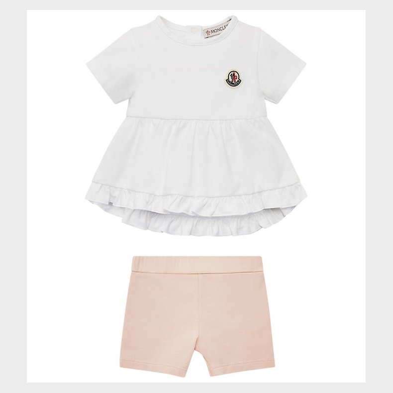 Moncler S�t - T-shirt/Shorts - Hvid/Rosa
