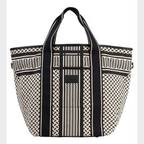 Lala Berlin Shopper - East West - Heritage Stripe Black