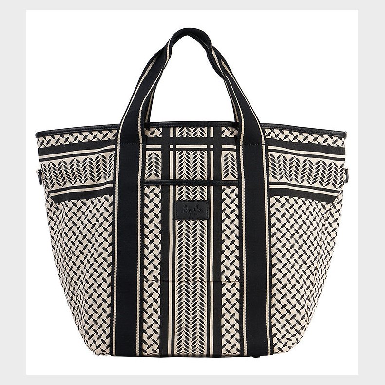 Lala Berlin Shopper - East West - Heritage Stripe Black