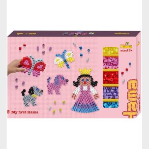 Hama Maxi Perles�t - 900 stk. + 3 Plader - Prinsesse