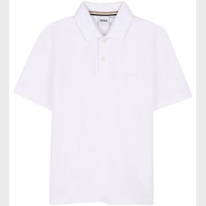 BOSS Polo - Piqu - Hvid