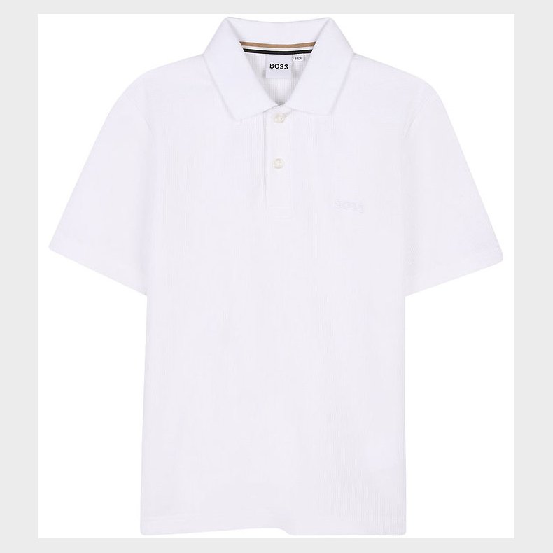BOSS Polo - Piqu - Hvid