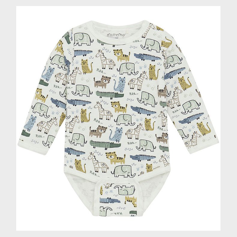 Minymo Body l/� - Marshmallow White m. Dyr