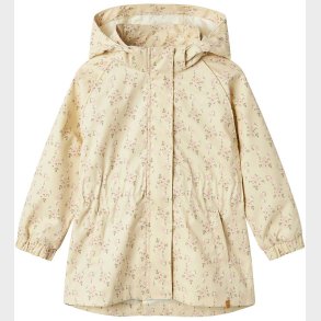 Lil' Atelier Sommerjakke - NmfGerda - Bleached Sand m. Blomster