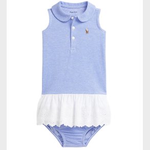 Polo Ralph Lauren Kjole m. Bloomers - Bl/Hvid