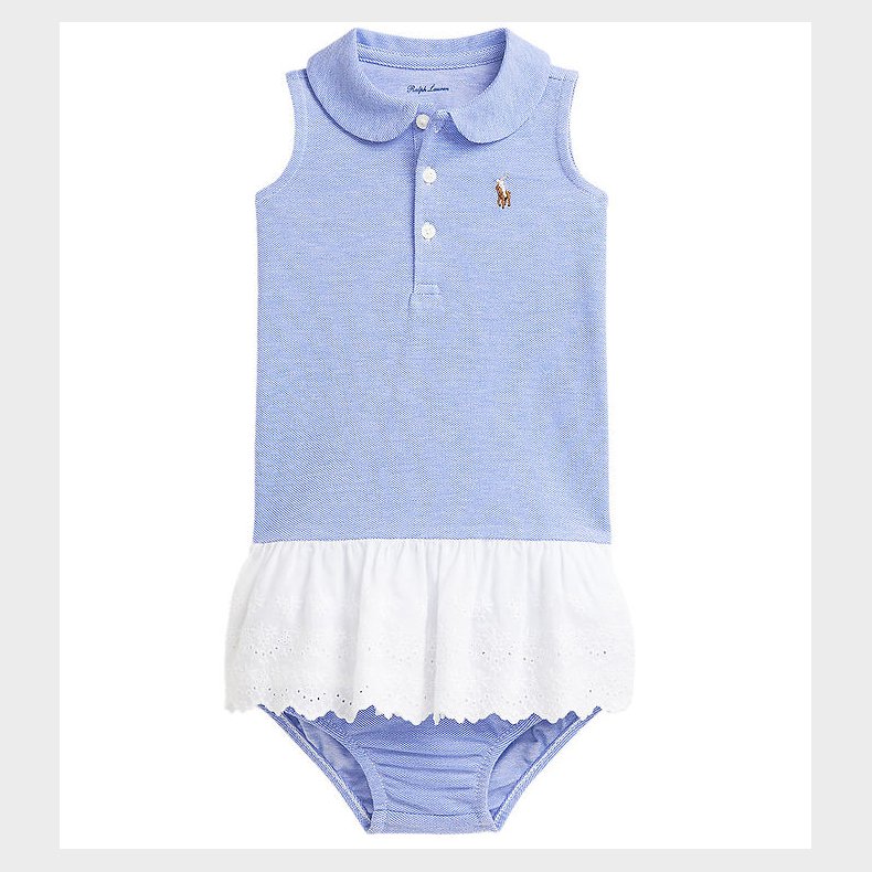 Polo Ralph Lauren Kjole m. Bloomers - Bl�/Hvid