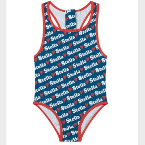Stella McCartney Kids Badedragt - UV50+ - Bl m. Hvid/Rd