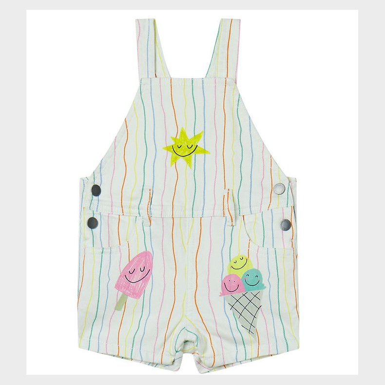 Stella McCartney Kids Smkbukser - Hvid m. Striber/Is