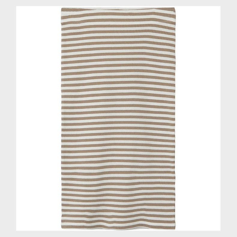 LMTD Nederdel - NlfDallas - Rib - Mocha Meringue/WHITE STRIPES