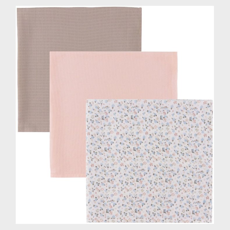 Msli Stofbleer - 3-pak - 75x75 - Balsam cream/ Peony/ Jasmin bl