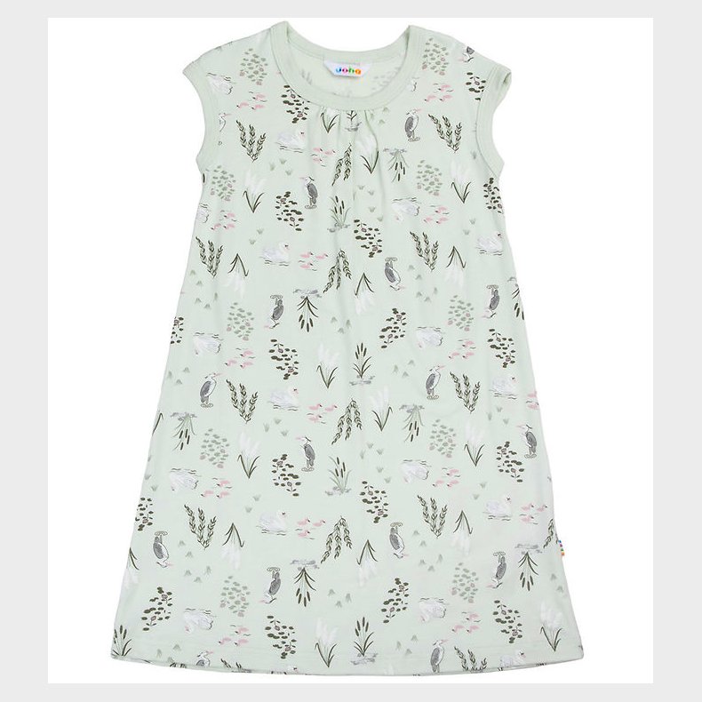 Joha Natkjole - Viskose/Bambus - Mynte m. Svaner