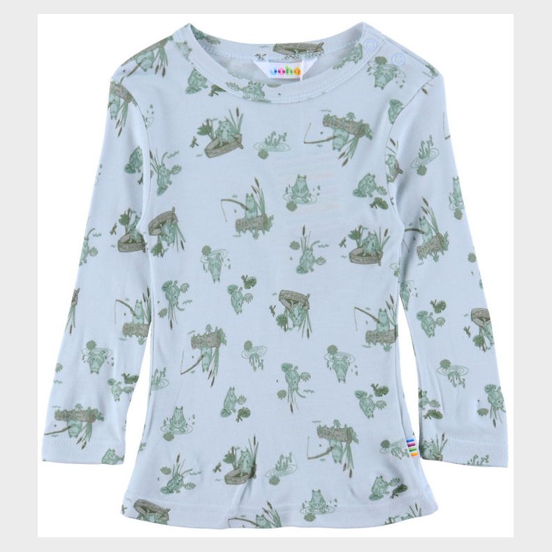 Joha Bluse - Viskose/Bambus - Lysebl m. Fr