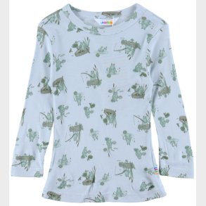 Joha Bluse - Viskose/Bambus - Lysebl m. Fr