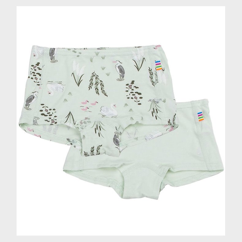 Joha Hipster - 2-pak - Viskose/Bambus - Mynte m. Svane