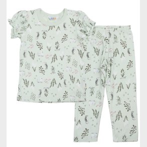 Joha Natt�j - 2-Delt - Viskose/Bambus - Mynte m. Svane
