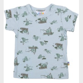 Joha T-shirt - Viskose/Bambus - Lysebl� m. Fr�er