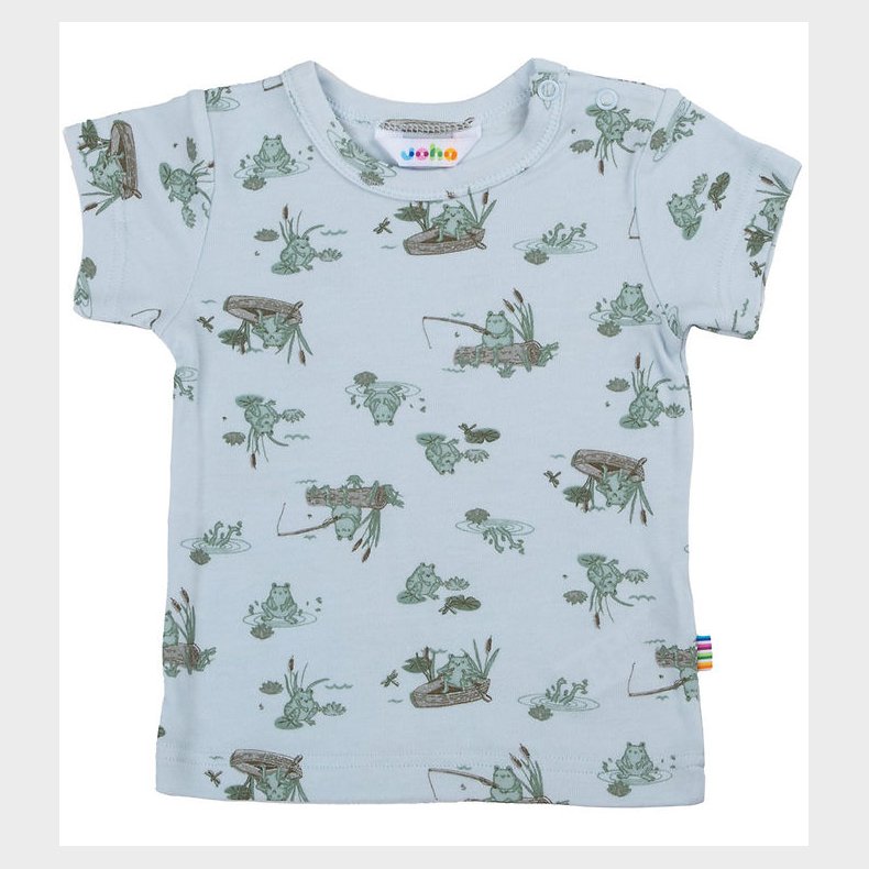 Joha T-shirt - Viskose/Bambus - Lysebl� m. Fr�er