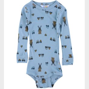 Joha Body l/� - Viskose/Bambus - Bl� m. Vindm�lle