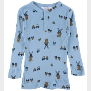 Joha Bluse - Viskose/Bambus - Bl m. Vindmlle