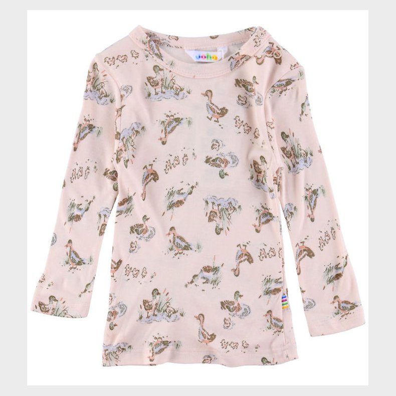 Joha Bluse - Bambus - Lyserd m. nder