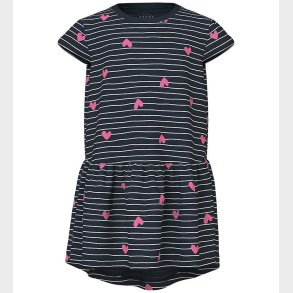 Name It Kjole - Noos - NmfVigga - Dark Sapphire/Hearts