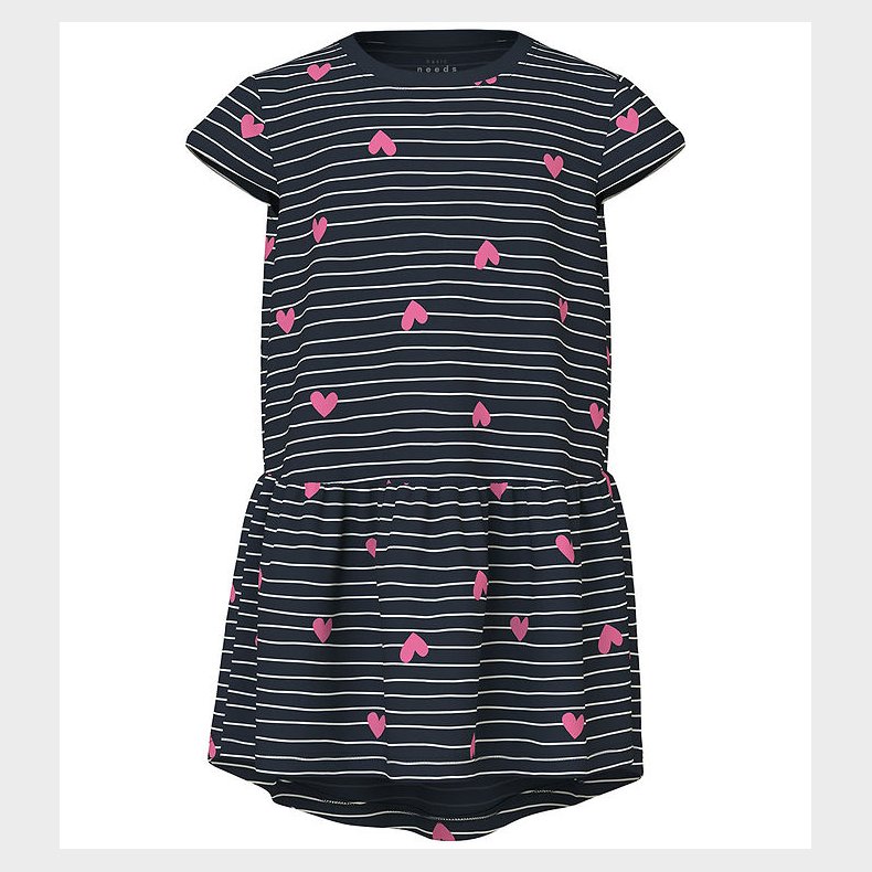 Name It Kjole - Noos - NmfVigga - Dark Sapphire/Hearts