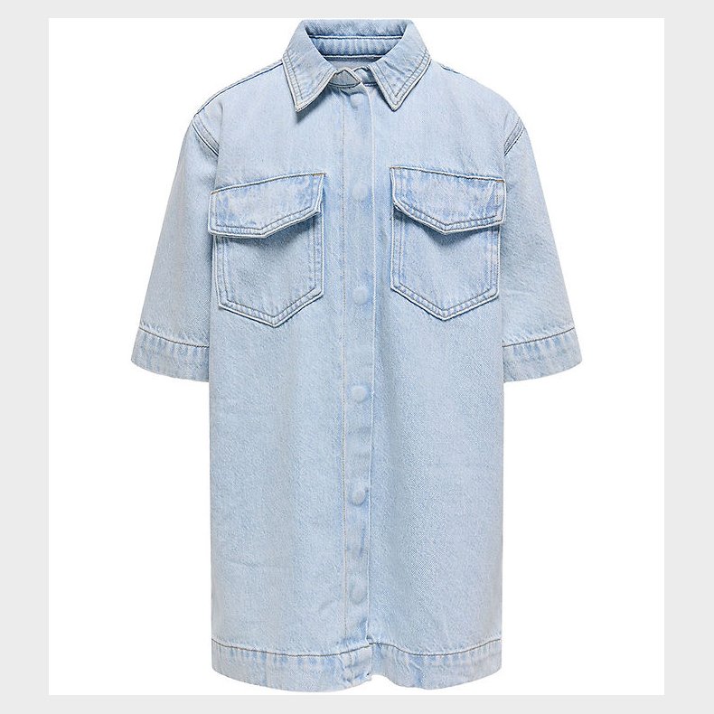Kids Only Denim Kjole - KogSophie - Light Blue Denim