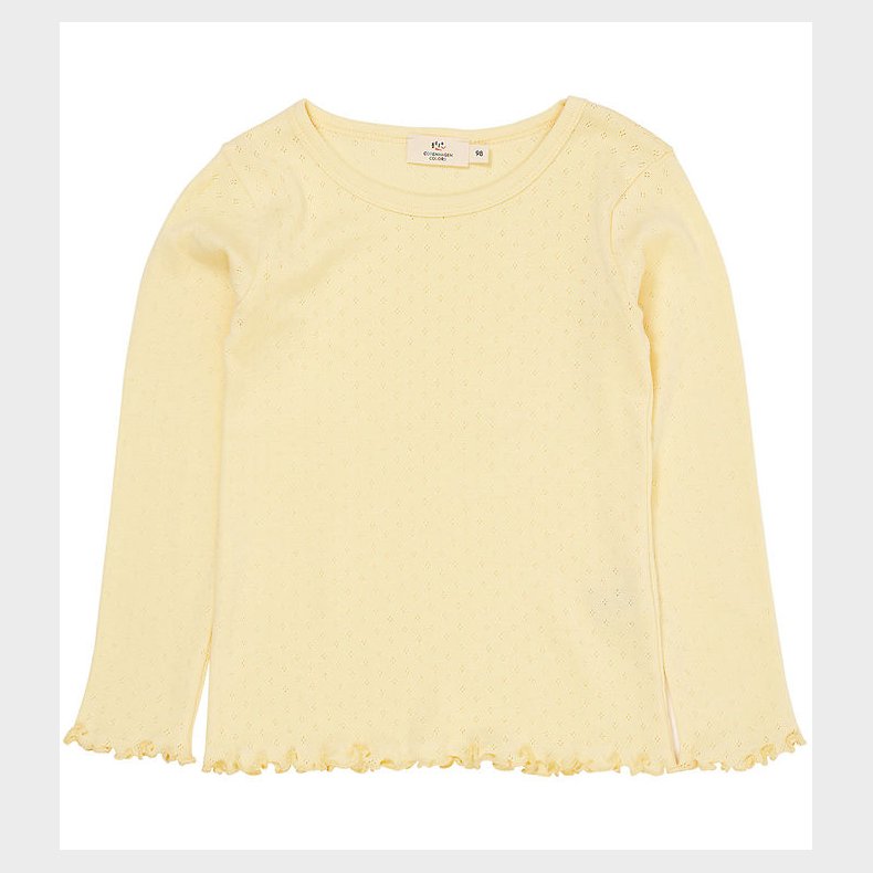 Copenhagen colors Bluse - Pointelle - Lt. Tellow