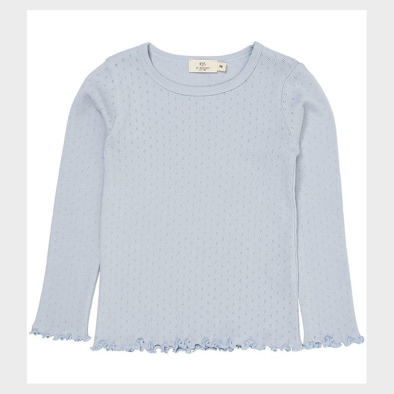 Copenhagen Colors Bluse - Pointelle - Dusty Blue