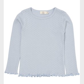 Copenhagen Colors Bluse - Pointelle - Dusty Blue
