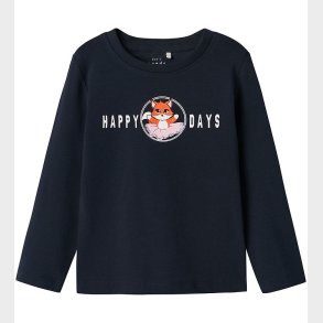 Name It Bluse - NmfVix - Dark Sapphire/Happy Days