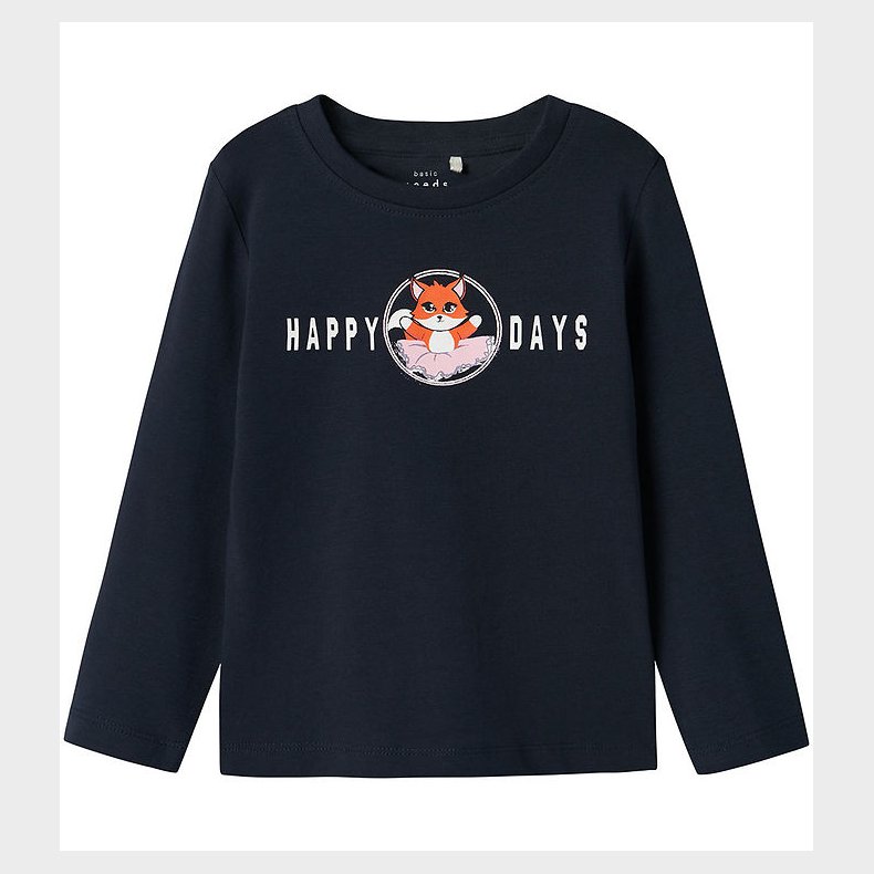 Name It Bluse - NmfVix - Dark Sapphire/Happy Days