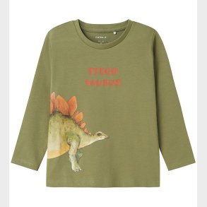 Name It Bluse - NmmPnula - Oil Green m. Dino