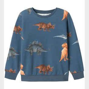 Name It Sweatshirt - NmmPnodino - Coronet Blue m. Dino