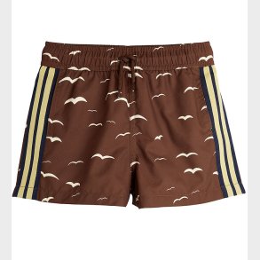 Mini Rodini Badeshorts - UV 50+ - Seagull - Brun