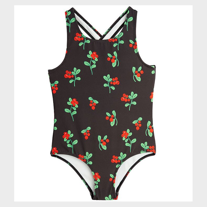 Mini Rodini Badedragt - UV 50+ - Lingonberries - Sort