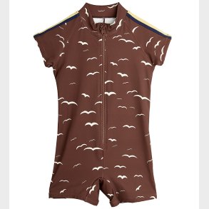 Mini Rodini Badeheldragt - UV50+ - Seagull - Brun