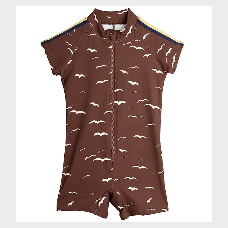 Mini Rodini Badeheldragt - UV50+ - Seagull - Brun