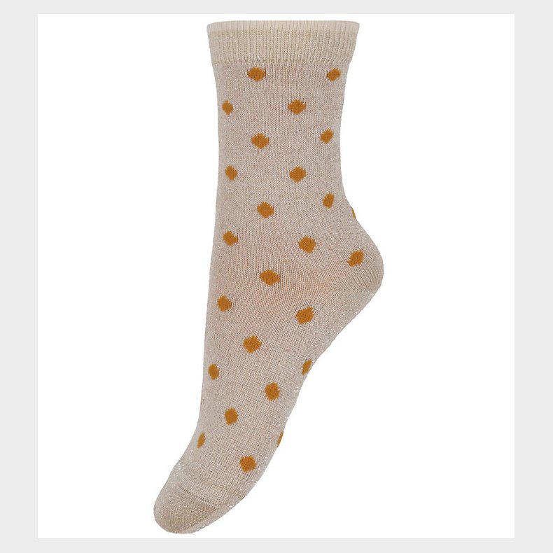 MP Strmper - Irma - Champagne Beige m. Glimmer/Prikker