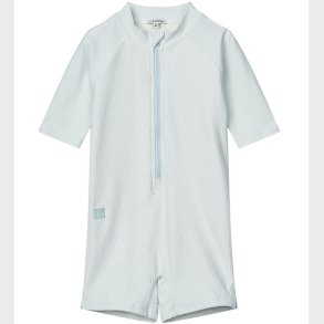 Liewood Badeheldragt - Max Seersucker - Y/D Stripe Pure Sky/Crem