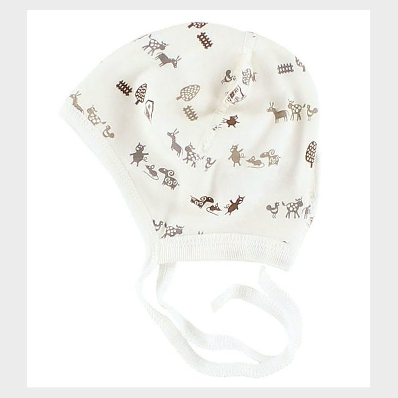 Joha Babyhjelm m. �rer - Creme m. Dyr