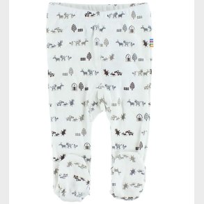 Joha Leggings m. Fod - Creme m. Dyr
