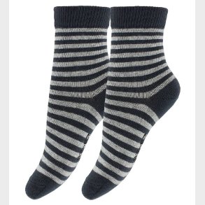 Fuzzies Str�mper - 2-Pak - Gr�/Lysegr�stribet