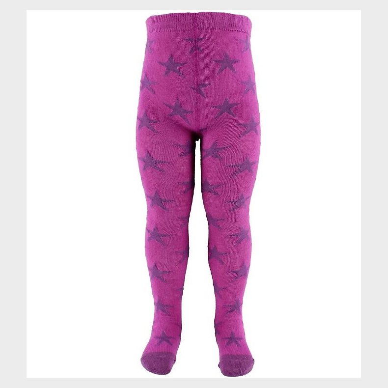 Fuzzies Strmpebukser - Cerise m. Stjerner