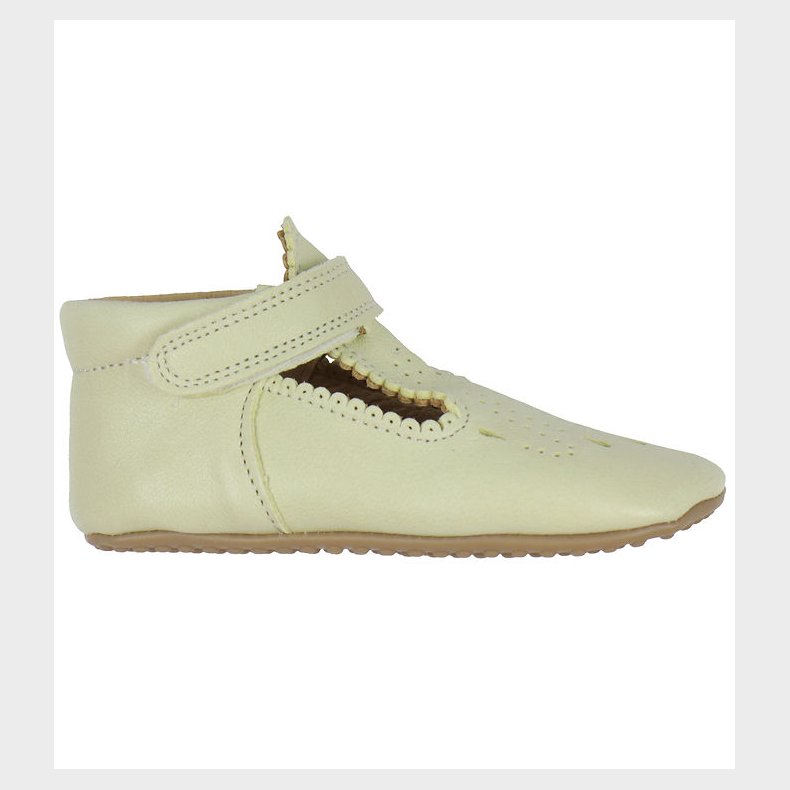 Pom Pom Ballerina Hjemmesko - T-Bar - Soft Lemon