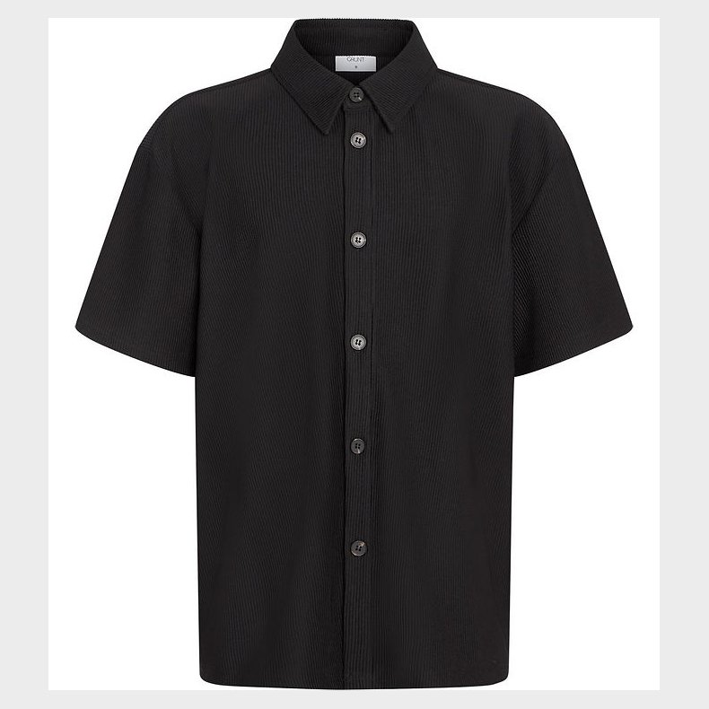 Grunt Skjorte k/ - Rib - GREsteban - Sort
