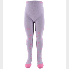 Melton Strmpebukser - Bow Glitter - Cloud Lilac