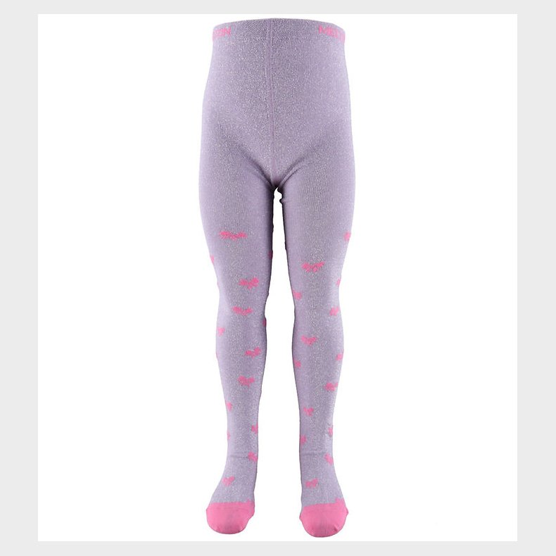 Melton Strmpebukser - Bow Glitter - Cloud Lilac