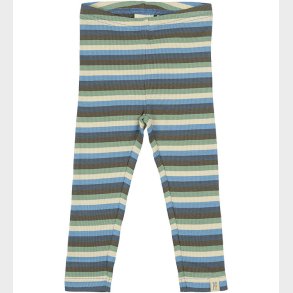 Petit Piao Leggings - Rib - Modal - Allure Blue Multi Stripe