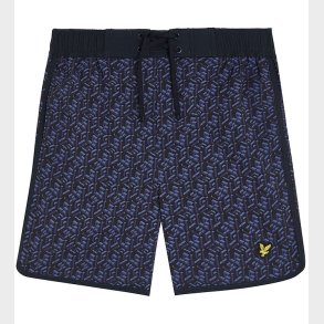 Lyle & Scott Badeshorts - Dark Navy m. Print